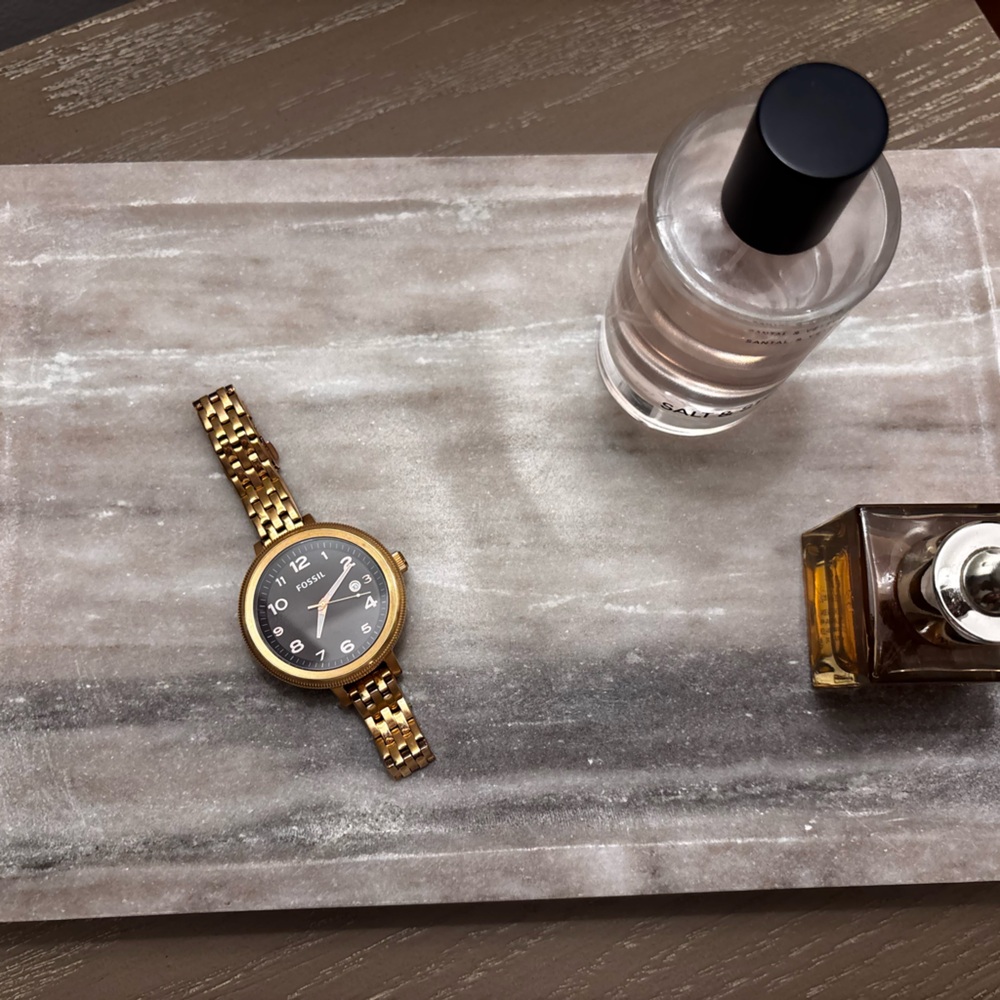 Fossil Gold and Black Watch